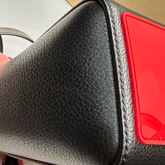 Christian Louboutin Black Cabata Tote Shoulder Bag with Red Interior NWT + COA - Picture 8 of 15